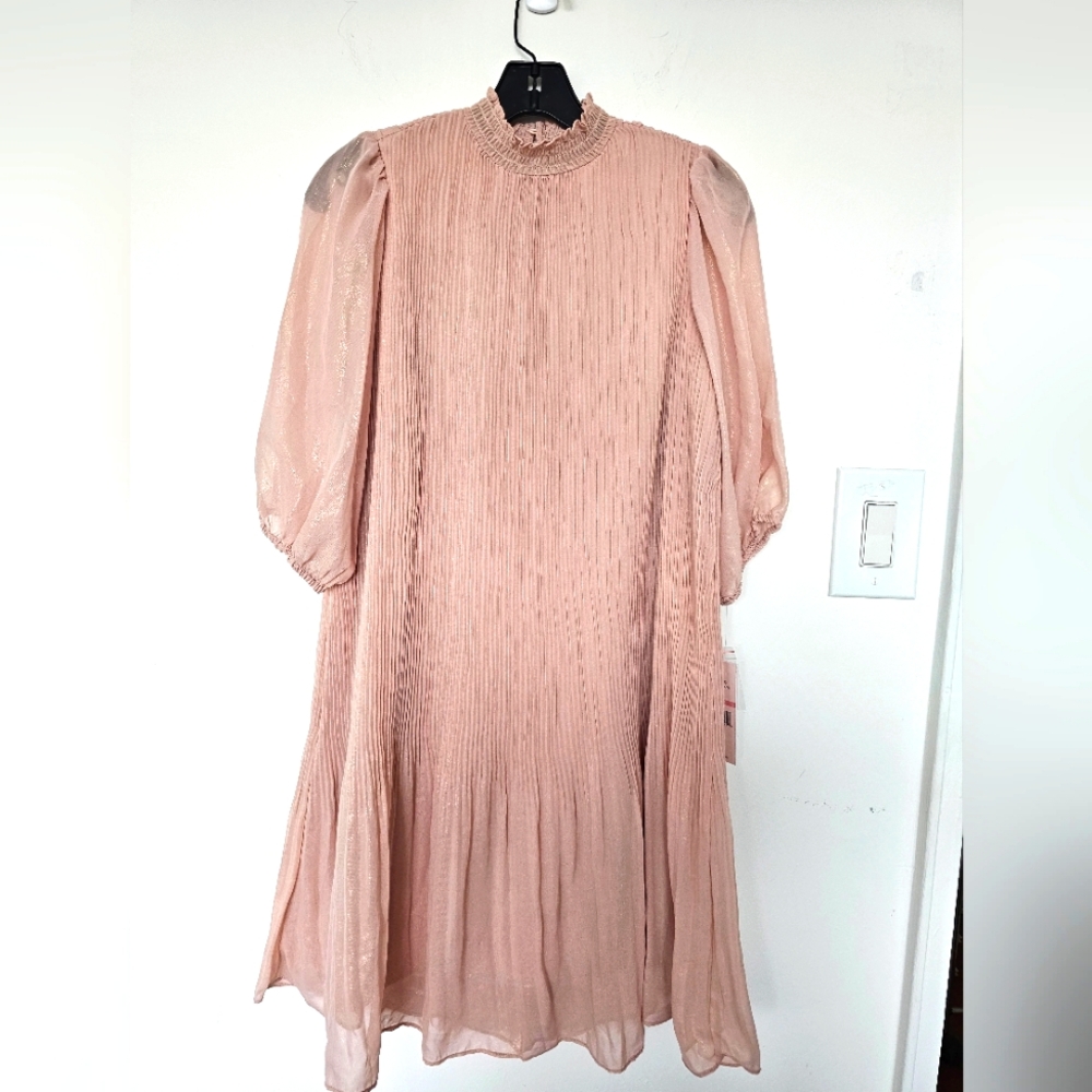 Nanette Lepore NWT Elegant Pink Pleated Dress SIZE 2